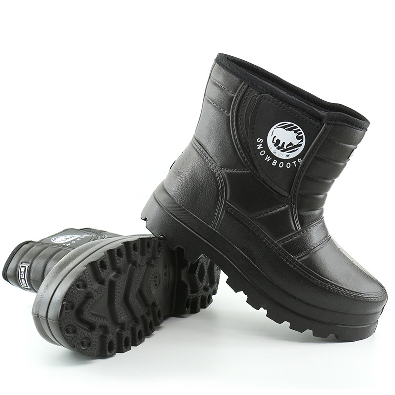 Muške zimske čizme za kišu s fleecem i pjenom, protuklizne, tople, za akvakulturu i ribolov