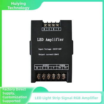 RGB LED pojačivač signala za LED trake, metalno kućište, 5–24V, IP20, vijčani terminal, upravljanje putem kontrolera