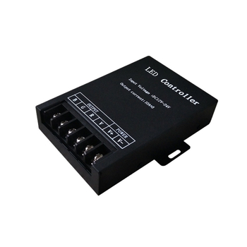 RGB LED pojačivač signala za LED trake, metalno kućište, 5–24V, IP20, vijčani terminal, upravljanje putem kontrolera