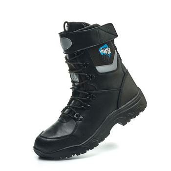 Ghete de protecție pentru pompieri forestieri, Tip 19, rezistente la foc, izolație termică, anti-perforație, anti-alunecare; Material: piele de vită + țesătură aramidă ignifugă