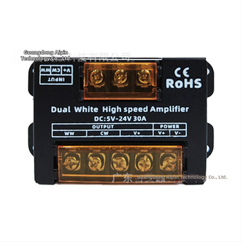 LED signalni pojačivač za tri boje za dvobojne LED trake - AP-A22, 5-24V, vijčani terminal, serijsko/paralelno povezivanje