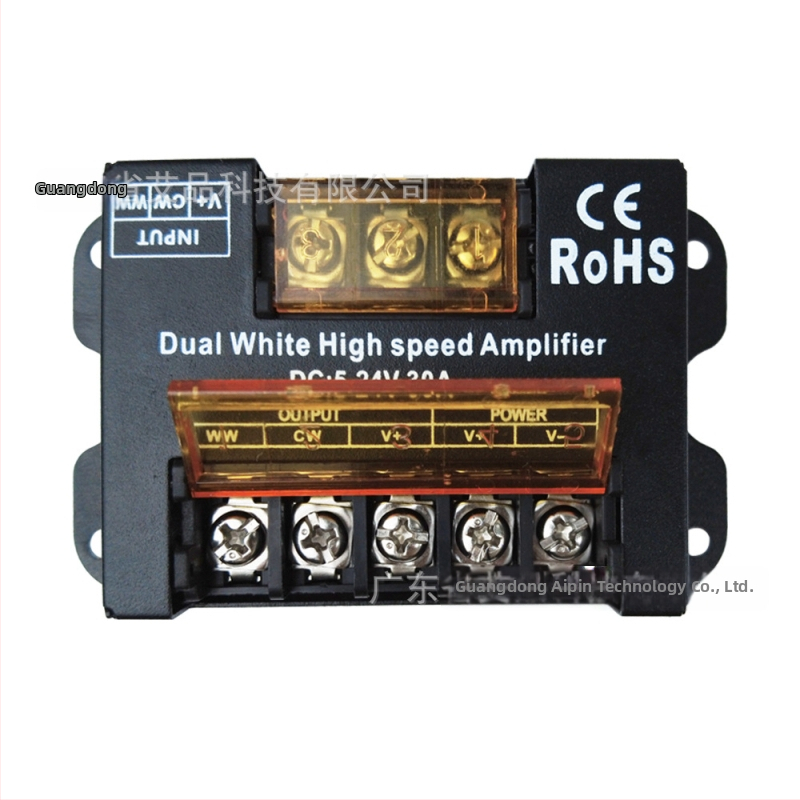 LED signalni pojačivač za tri boje za dvobojne LED trake - AP-A22, 5-24V, vijčani terminal, serijsko/paralelno povezivanje