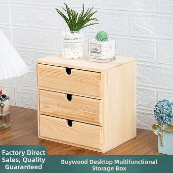 Drveni stolni organizator s ladicama za nakit i kozmetiku, moderni minimalistički stil