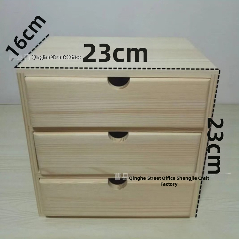 Drveni stolni organizator s ladicama za nakit i kozmetiku, moderni minimalistički stil