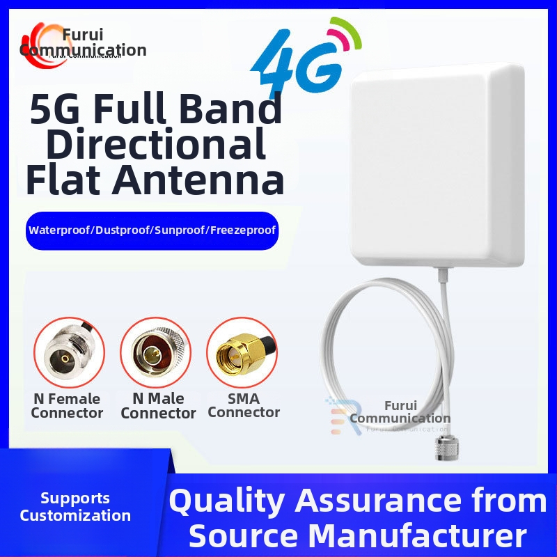Smerová anténa pre základňovú stanicu 4G/5G/GSM s WiFi zosilňovačom – vnútorné aj vonkajšie použitie, plochý panel, na stenu