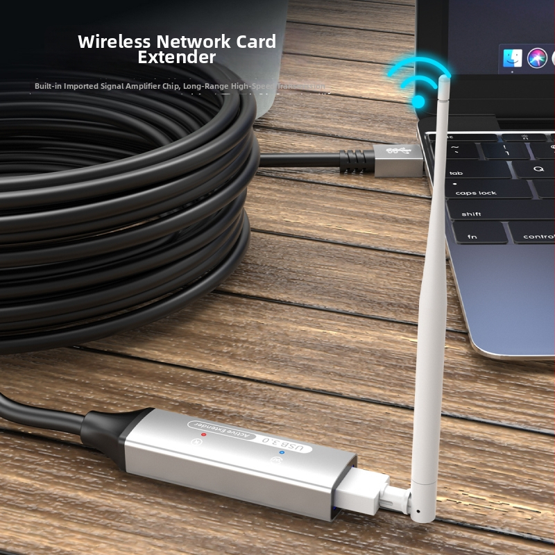 USB 3.0 predlžovací kábel, samec–samica, 10 m, zosilňovač signálu pre konferenčné kamery