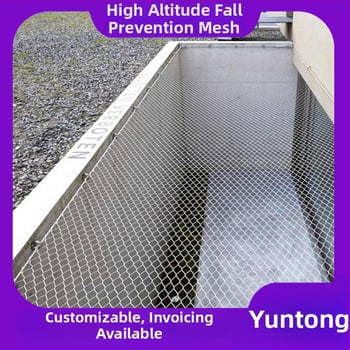 Nehrdzavejúca oceľová sieť s proti pádu sponou, diamantové otvory model, 304 nerezová oceľ, pre parky, zoologické záhrady a hotely, vedená inštalácia