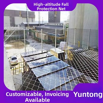 Nehrdzavejúca oceľová sieť s proti pádu sponou, diamantové otvory model, 304 nerezová oceľ, pre parky, zoologické záhrady a hotely, vedená inštalácia