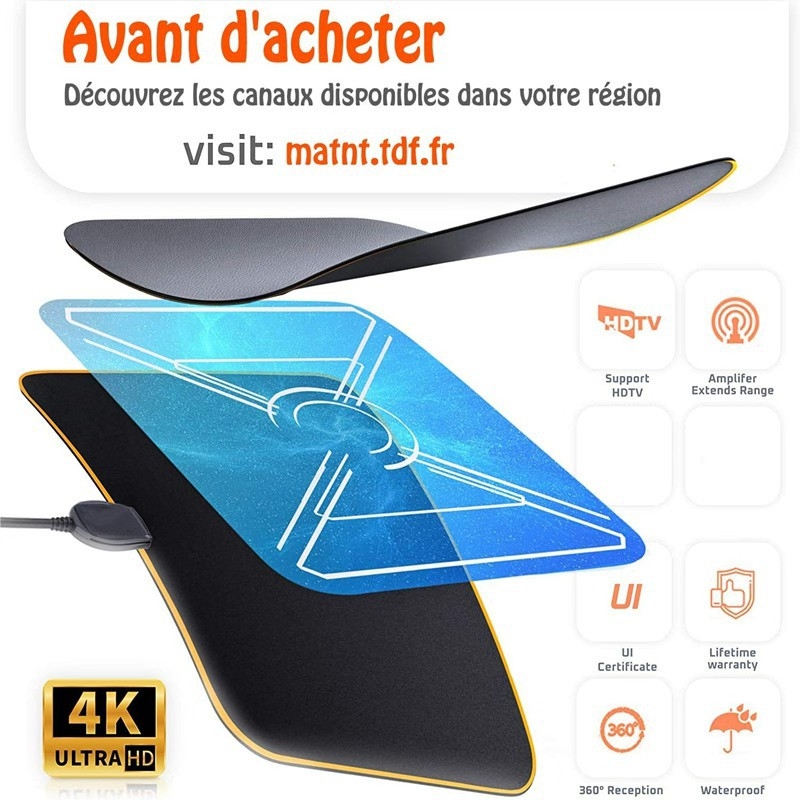 Rongda Electronics Belső DTMB Digitális TV Antenna HD Jelerősítővel