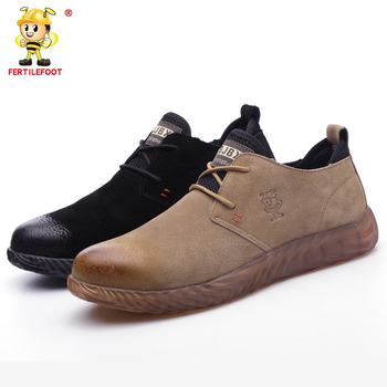 Pantofi de siguranță pentru sudori: partea superioară din nubuk, vârf din oțel, rezistenți la pătrundere și zdrobire