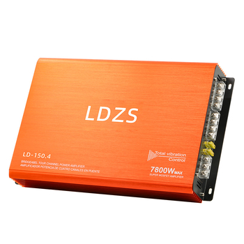 LD-150.4 τετρακαναλικός ενισχυτής ήχου αυτοκινήτου, 100W ανά κανάλι, είσοδος 12V, 4Ω αντίσταση, εύρος ζωνών 10Hz-30kHz