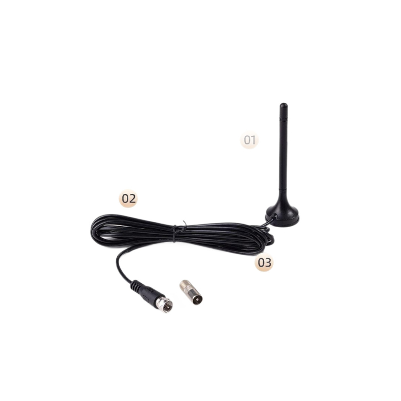 Antena TV digitală de interior cu amplificator, VSWR ≤ 1,5, impedanță 50 Ω