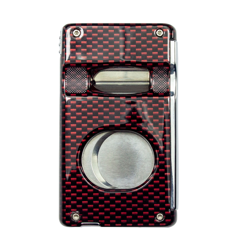 Foarfece pentru trabucuri cu lamă în formă de V și lamă dreaptă, corp metalic, stil lux lejer Somgar, personalizare disponibilă