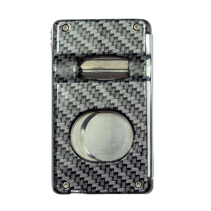 Foarfece pentru trabucuri cu lamă în formă de V și lamă dreaptă, corp metalic, stil lux lejer Somgar, personalizare disponibilă