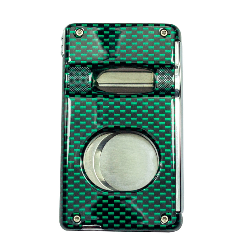 Foarfece pentru trabucuri cu lamă în formă de V și lamă dreaptă, corp metalic, stil lux lejer Somgar, personalizare disponibilă