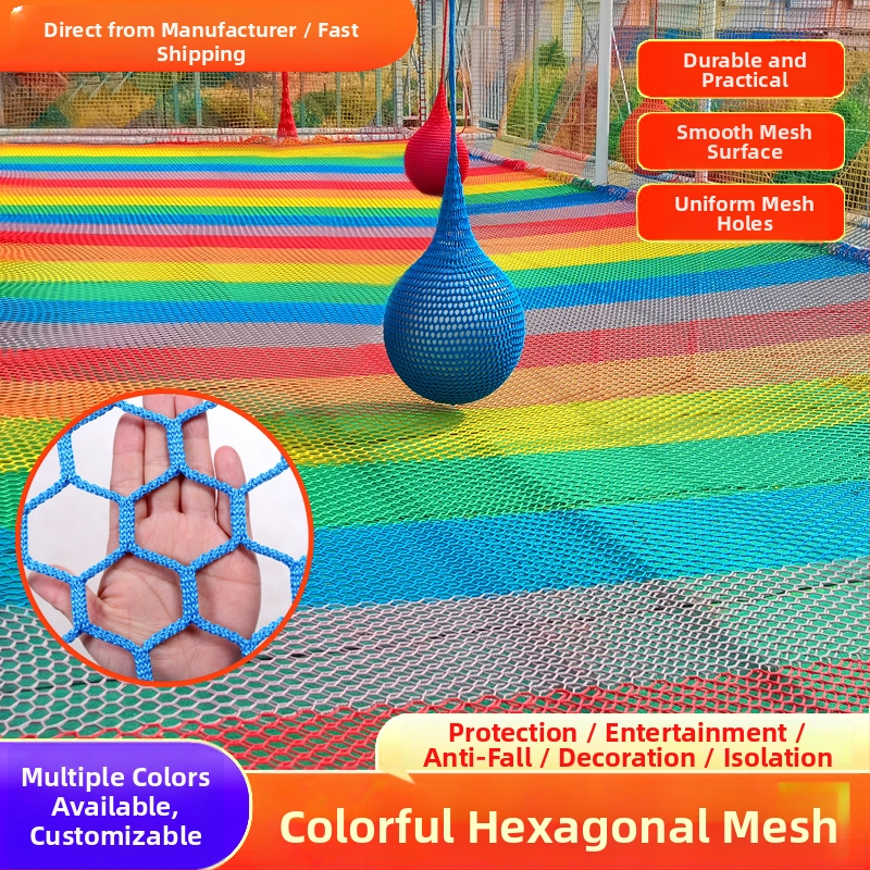 Šesterokutna mreža za penjanje bez čvorova za unutarnje i vanjske igrališta – zaštitna mreža za proširene treninge i dekoraciju vrtića