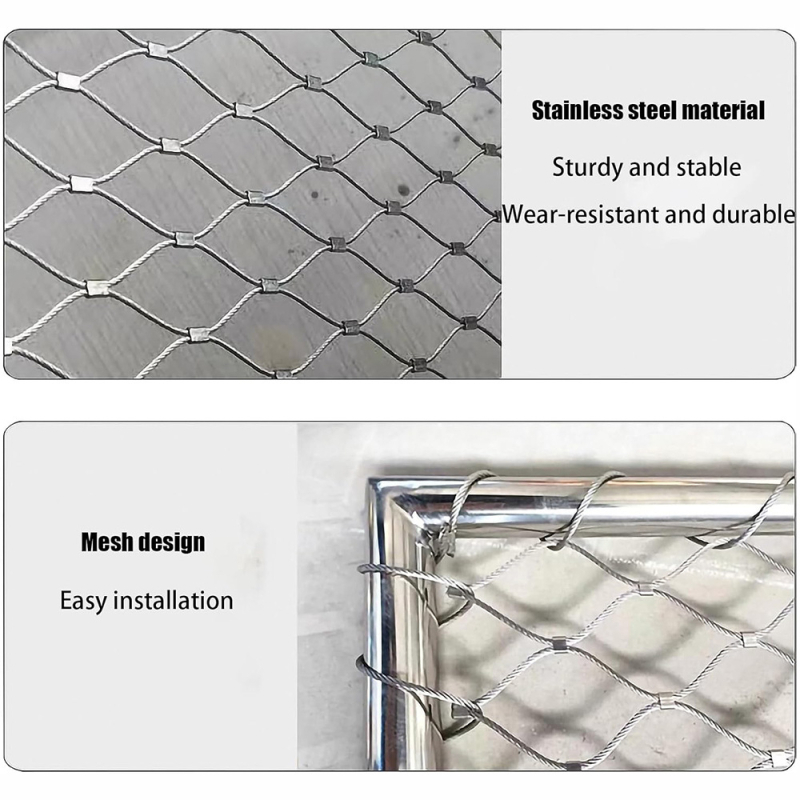 Nerđajuća čelična mreža od užadi za vrt – zaštitna mreža protiv pada za penjanje biljaka, marka Sumida