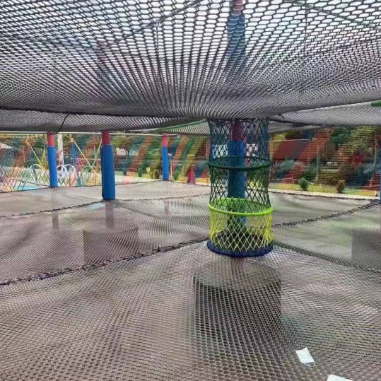 Najlon mreža bez čvorova za stablo trampolin, mreža za zabavu bez pogona i za penjanje, mreža za proširenje krajolika, model 8, zaštitna mreža za parkove i džungle atrakcije
