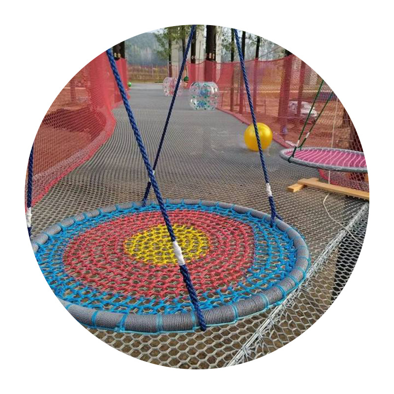 Najlon mreža bez čvorova za stablo trampolin, mreža za zabavu bez pogona i za penjanje, mreža za proširenje krajolika, model 8, zaštitna mreža za parkove i džungle atrakcije