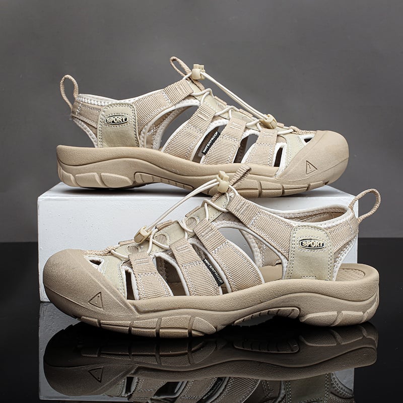 Sandale bărbătești Baotou pentru drumeții - partea superioară din plasă, talpă din cauciuc, uscare rapidă, respirabile, antiderapante
