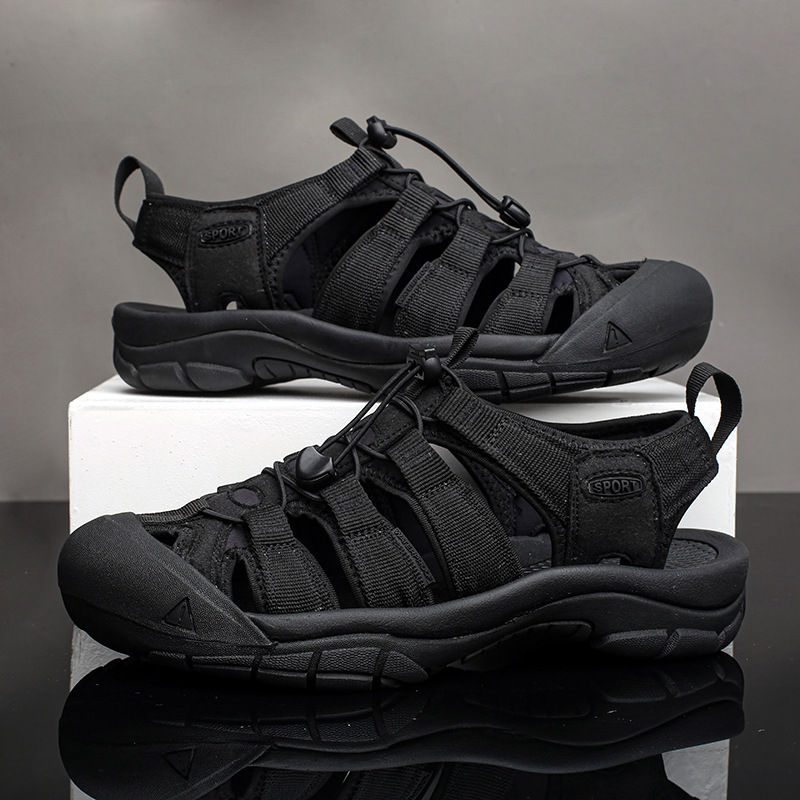 Sandale bărbătești Baotou pentru drumeții - partea superioară din plasă, talpă din cauciuc, uscare rapidă, respirabile, antiderapante