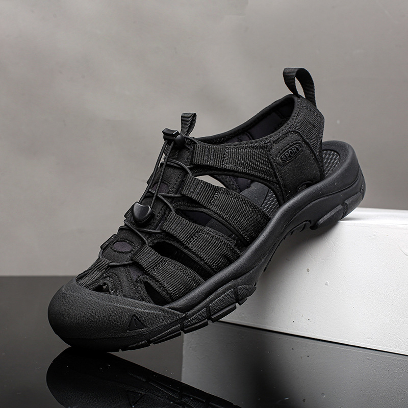 Sandale bărbătești Baotou pentru drumeții - partea superioară din plasă, talpă din cauciuc, uscare rapidă, respirabile, antiderapante