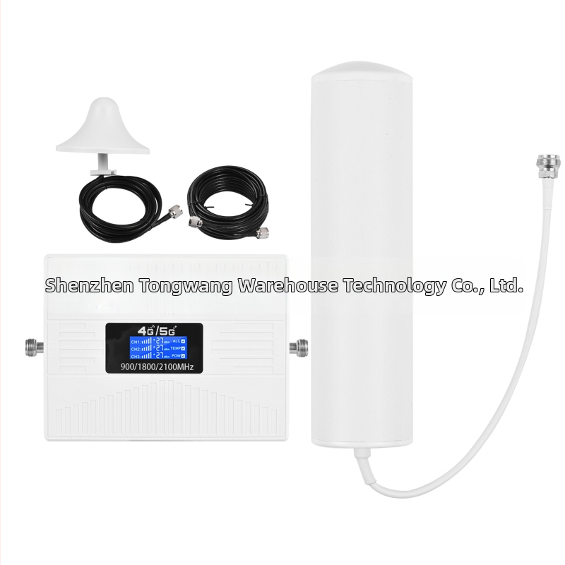 TXC19SL-GDW Troj-pasovni pojačivač mobilnog signala, 900/1800/2100 MHz; GSM/DCS/WCDMA; pokrivenost 100–1000 m²; za 2G/3G/4G