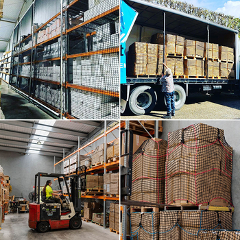 Raklapháló tehererősítéssel, dőlés elleni védelemmel, hordozható tálháló