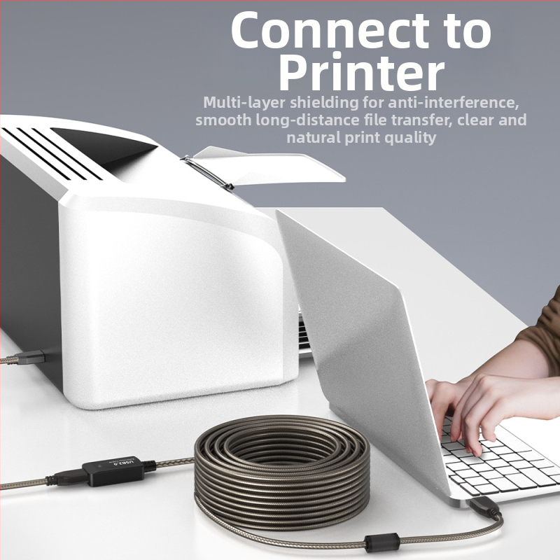 USB 2.0 predlžovací kábel U201, USB rozhranie, bezkyslíka meď, vstrekované spracovanie, dĺžky 5,1 m, 15,2 m a 30 m