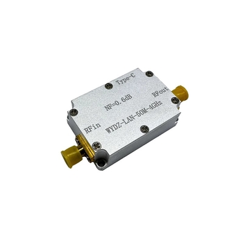 Amplificator RF de semnal cu zgomot redus, bandă 0.05-4 GHz, factor de zgomot 0.6 dB, GPS Beidou compatibil