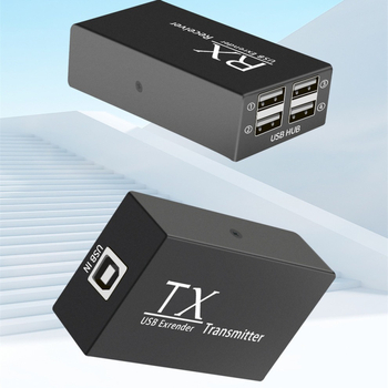 USB extender 200 m – 4-portni RJ45 hub za tipkovnicu, miš, kameru, pisač i nadzor
