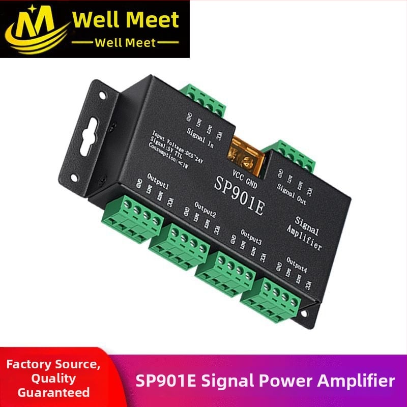 WellMeet WM-SP901E LED RGB pojačalo za LED traku i extender s pod-kontrolom, metalno kućište