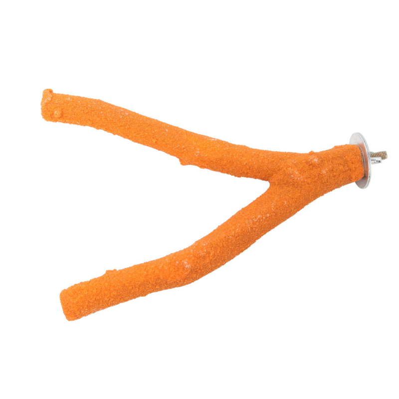 Jucărie pentru păsări cu bețișor de șlefuire a ghearelor și scară de cățărare, design Tiger Skin Peony; pentru păsări adulte; fără import