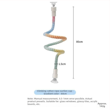 Hračka na šplhanie pre papagaja z bavlnenej šnúry s otáčajúcim sa rebríkom – žuvacia hračka pre dospelé vtáky