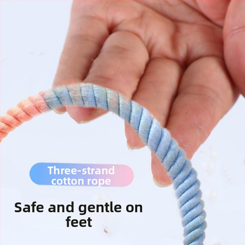 Papagájový lezecký perch z bavlneného lana, otočný, so stojanom a hojdačkou