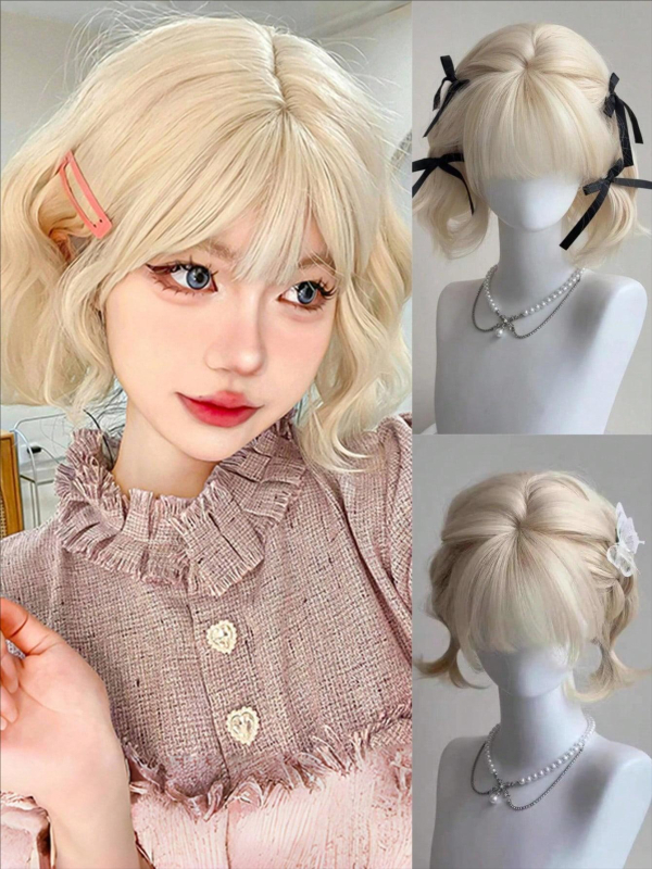 Cosplay perika s vlčjim repom, unisex, model DM511, duga ravna kosa, visokotemperaturna vlakna