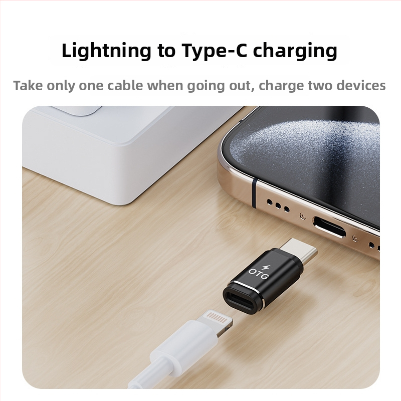 OTG adaptér Lightning na Type-C, 40Gbps vysokorýchlostný prenos dát, hliníková zliatina puzdro, model Otg-lightning