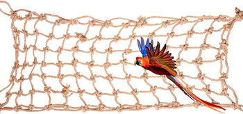 Jucărie pentru păsări – plasă de escaladare din sfoară de cânepă pentru papagali, mărci private autorizate
