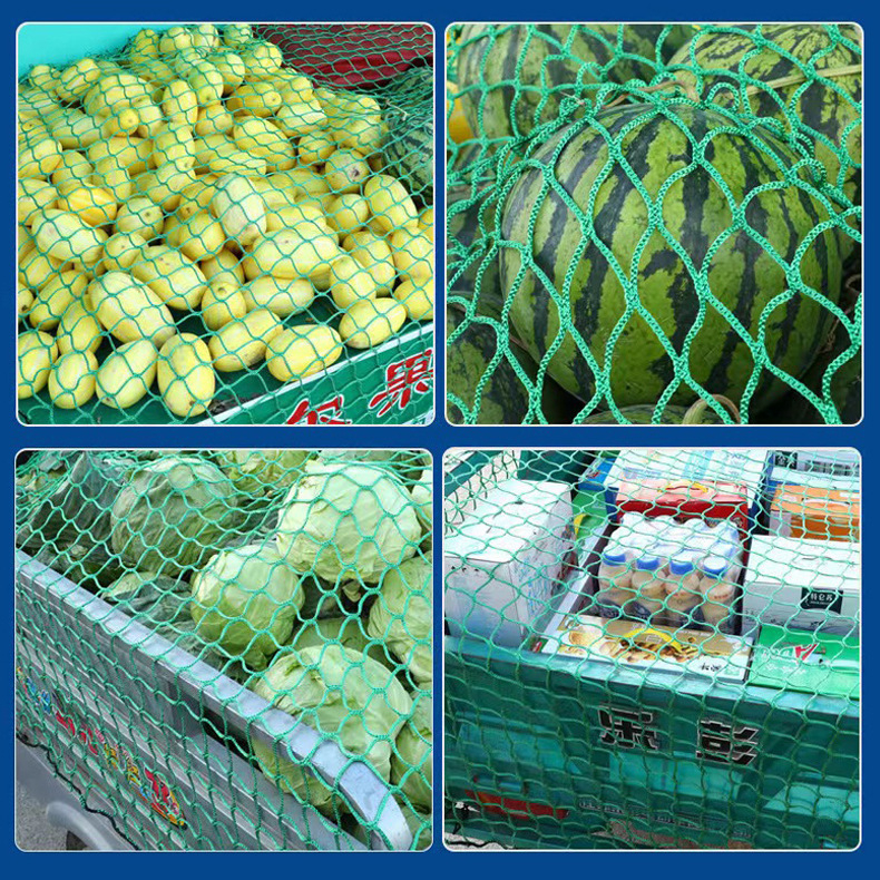 Teherautó és trailer védőháló, polietilén anyagból, kötés nélküli poliészter szövésű, a szállítás biztonságáért