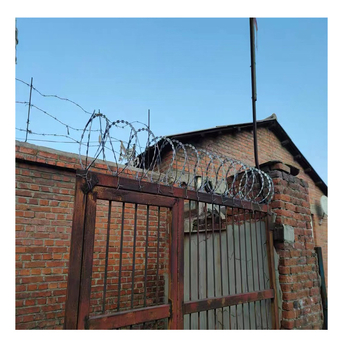 Horganyzott anti-mászás drótháló kettős csavarodással, többfonalas szerkezet, Siro-stílus, jobb forgás