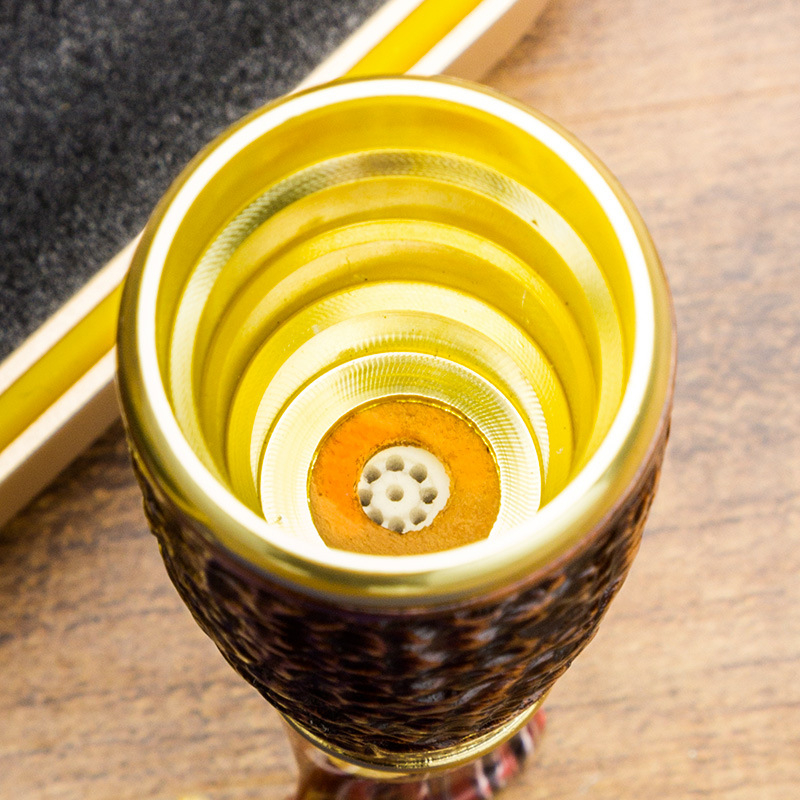 LUBINSKI suport din lemn pentru trabucuri și țigări, portabil cu cutie cadou, diametre multiple ale inelelor, stil lux ușor