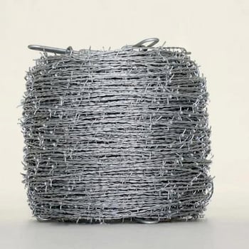 Бодлива телена ограда с мрежа от стомана за охранителна защита и против катерене — двойни и единични нишки, завиване напред и назад, разстояние между бодлите 7,5–15 cm