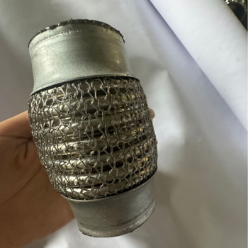 Autó kipufogó rugalmas csatlakozó cső rozsdamentes acélból, hullámcsöves, Ø45 mm × 100 mm, univerzális illeszkedés