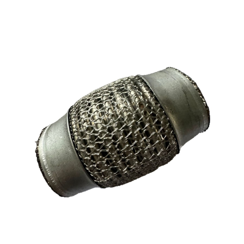 Autó kipufogó rugalmas csatlakozó cső rozsdamentes acélból, hullámcsöves, Ø45 mm × 100 mm, univerzális illeszkedés