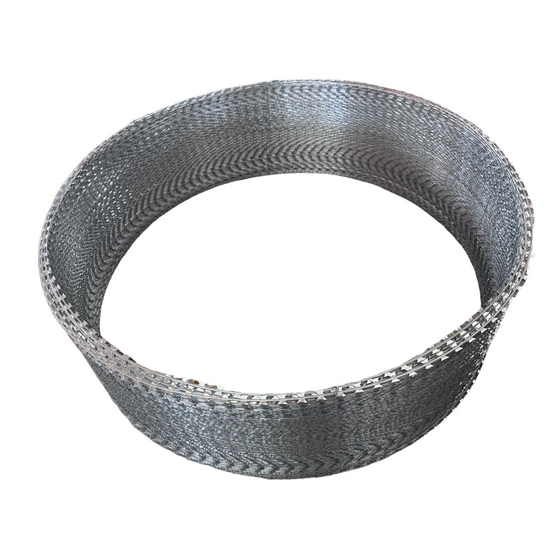 Rozsdamentes acélból készült tövisdrót védőháló, egylövetű sodrású, Siro-stílus, jobbkezes csavarás, erős húzási szilárdság