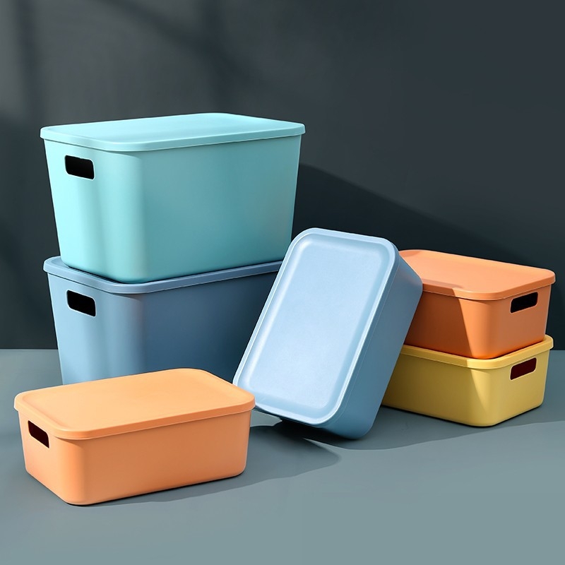 Desktop kutija za skladištenje s poklopcem — PP plast, 80–99% novi materijal, višestruki organizator za grickalice, odjeću, igračke i kozmetiku