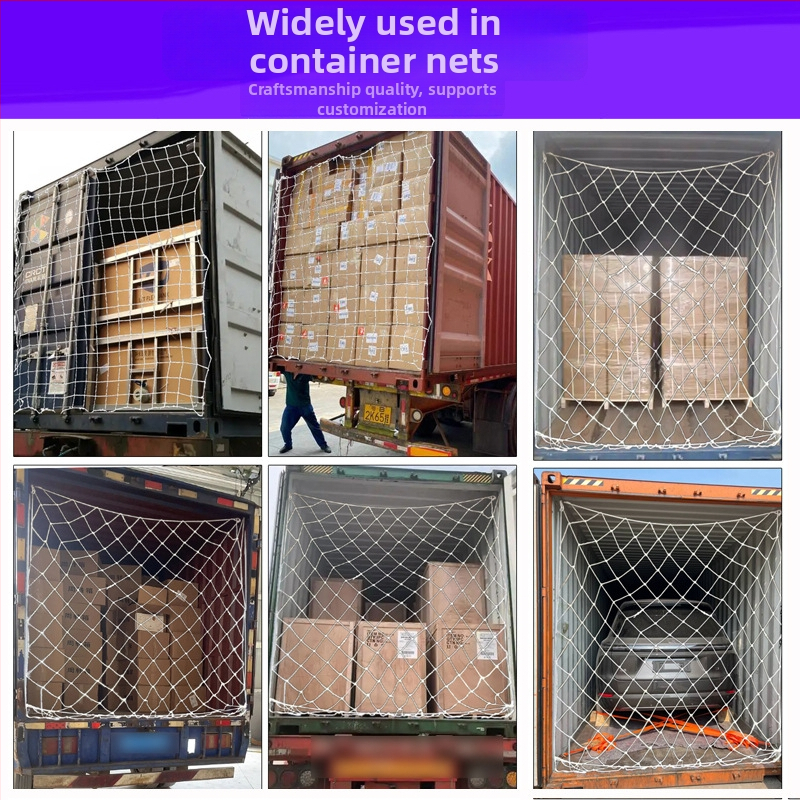 Mreža za teret za kamione i kontejnere – zaštitna mreža protiv pada, izolacijska mreža za brze pošiljke; Kod proizvoda: Cargo Net; Opseg primjene: mreža za zatvaranje kamiona/kontejnera