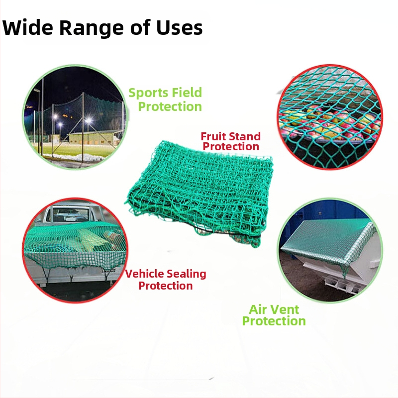 Junda poliesterska sigurnosna mreža za kamione — Tip: sigurnosna mreža; Funkcija: zaštita tereta; Materijal: poliester; Područje primjene: sigurnosna mreža za prijevoz tereta