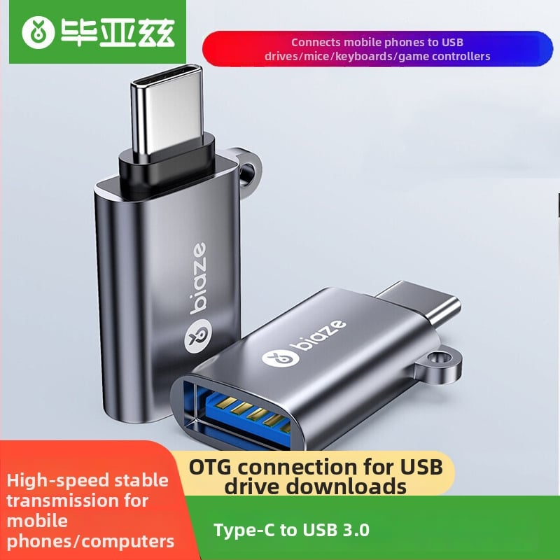 Type-C OTG адаптер за Android телефони, USB 3.0 интерфейс, USB-A порт, поддръжка за USB флаш дискове, външни дискове и четец за карти, модел A24 P73