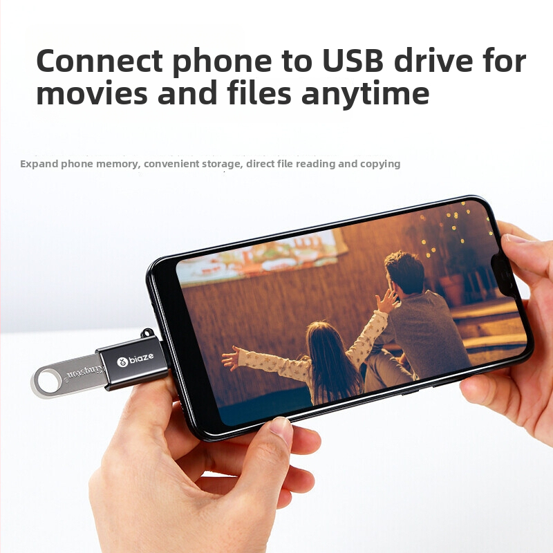 Type-C OTG адаптер за Android телефони, USB 3.0 интерфейс, USB-A порт, поддръжка за USB флаш дискове, външни дискове и четец за карти, модел A24 P73